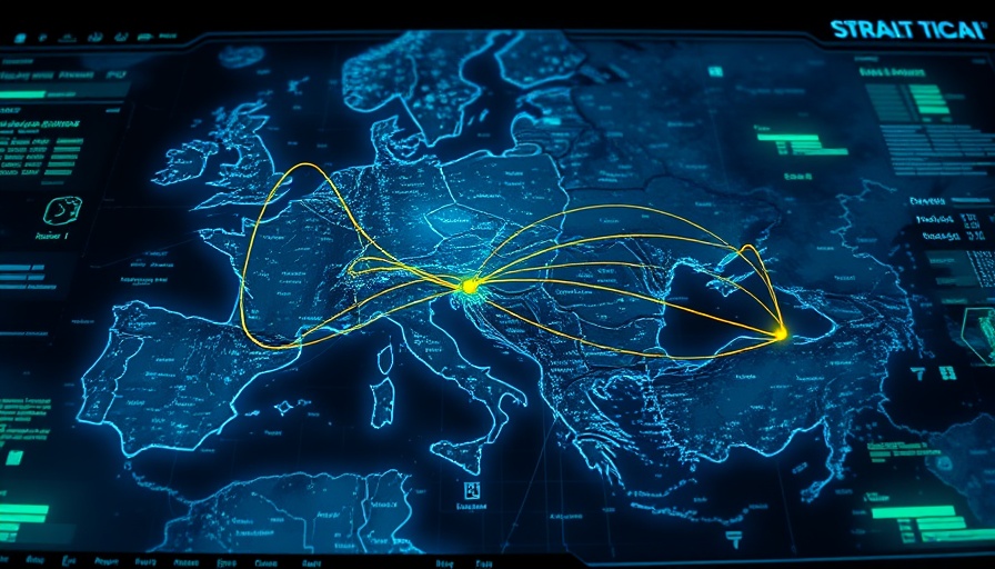 Military map depicting Iranian retaliation strategies with digital overlay.