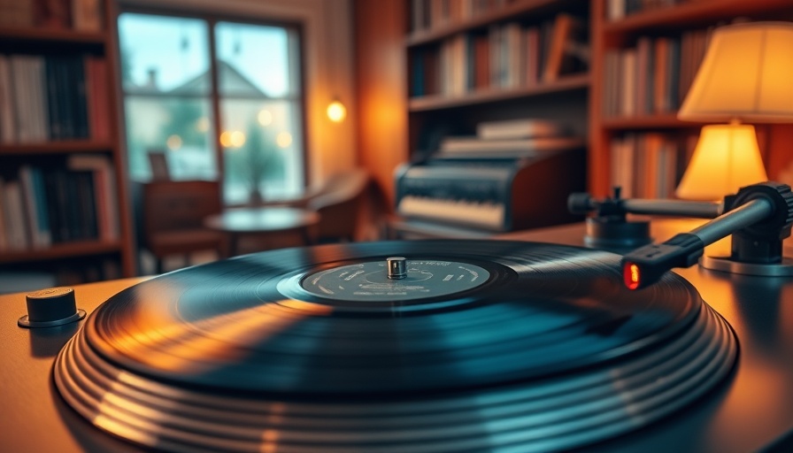 Close-up of turntable playing vinyl, highlighting music boosts memory benefits.