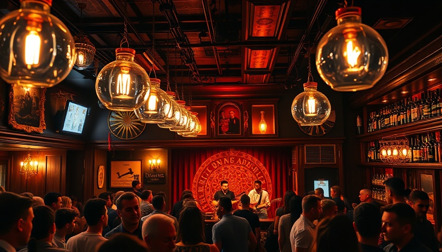 Austin lifestyle scene with lively bar and live music.