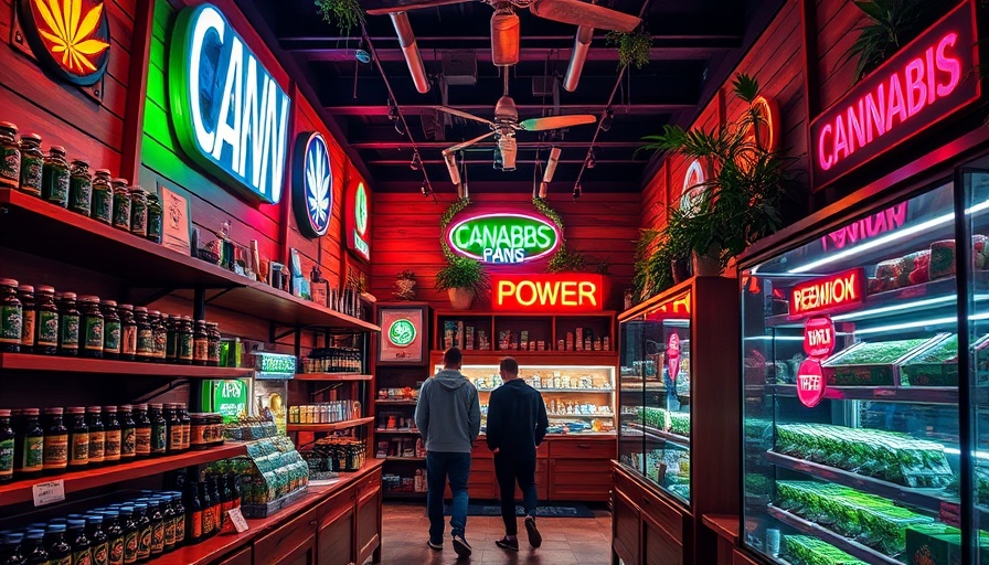Modern cannabis dispensary showcasing THC regulations in Texas