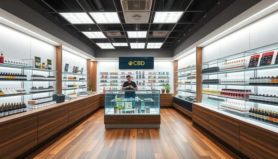 Texas THC Ban Veto: Modern CBD dispensary interior.