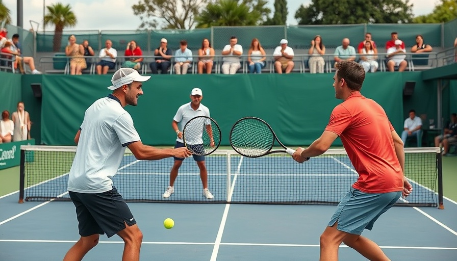 Humorous tennis match with creative plays, sports humor captured live.