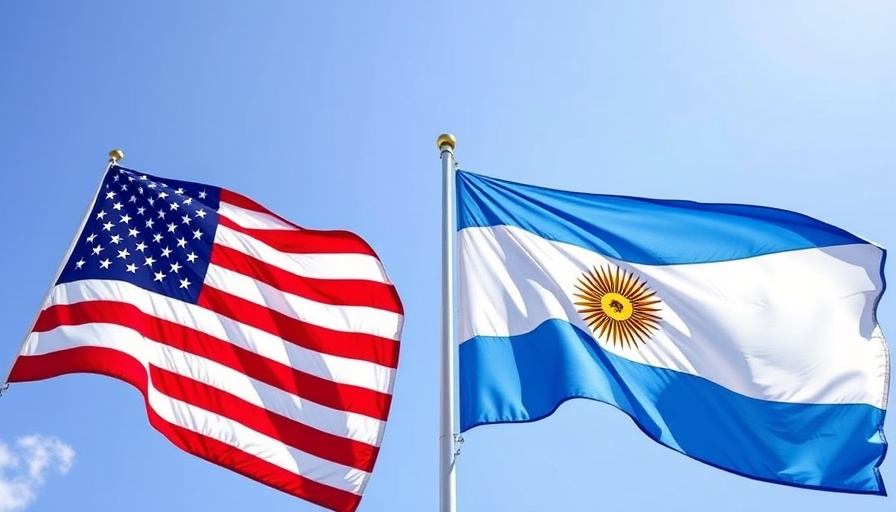 U.S.-Argentina relations symbolized by flags together.