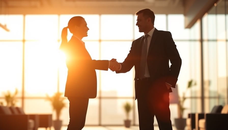Silhouetted handshake in office, symbolizing Ascension CEO retirement.