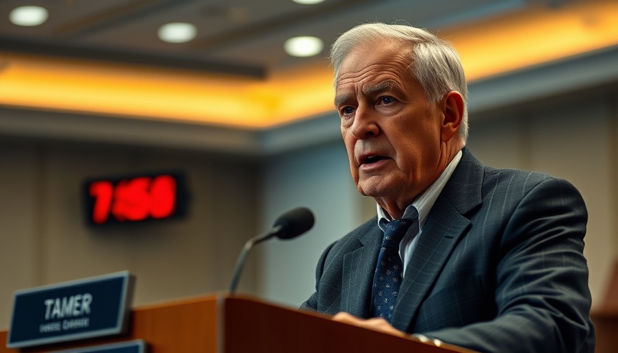 Older man speaking at a health and wellness conference.