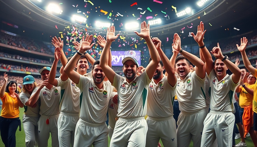 Texas Super Kings MLC victory celebration with team and fans.