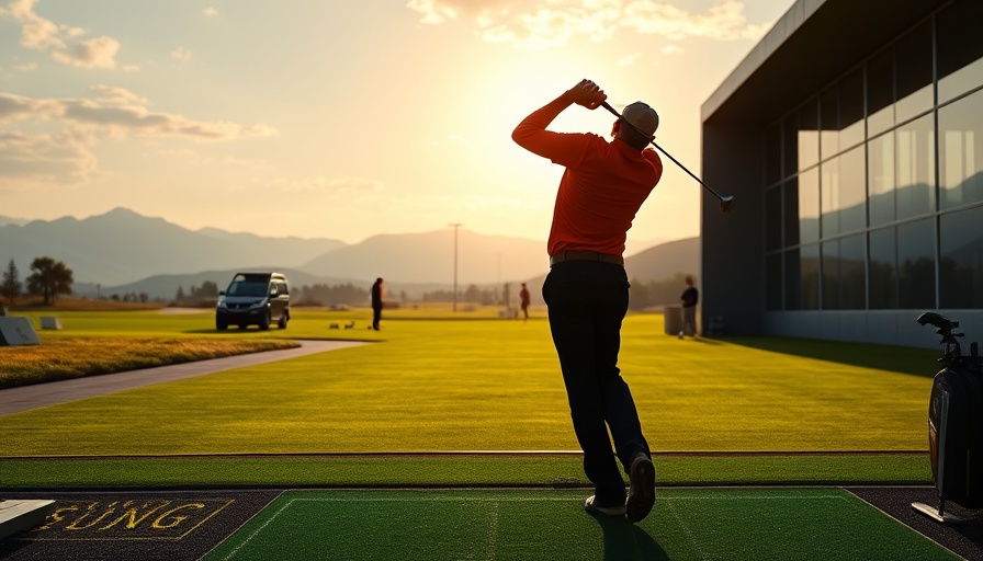 Golfer at New Braunfels sports venue driving range