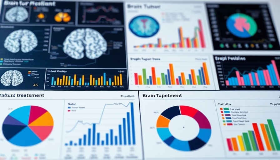 Charts analyzing brain tumor treatments, informative data visuals.
