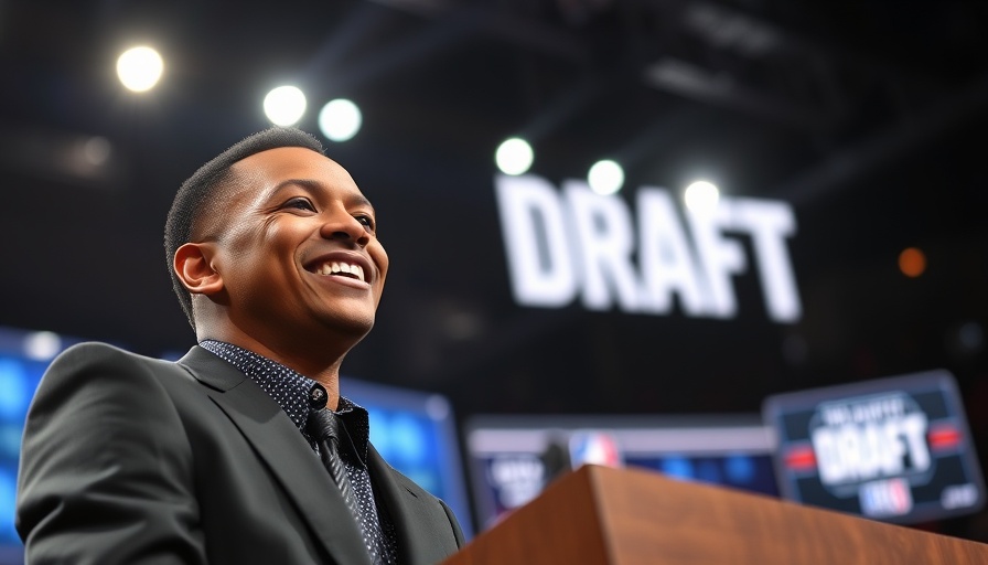 NBA draft talents 2025 celebration at draft stage.
