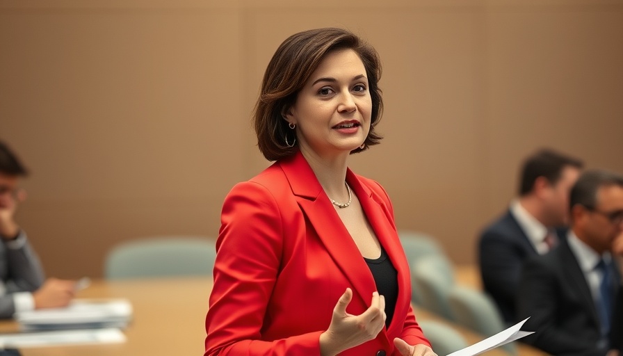 Woman in red blazer discussing national security news.