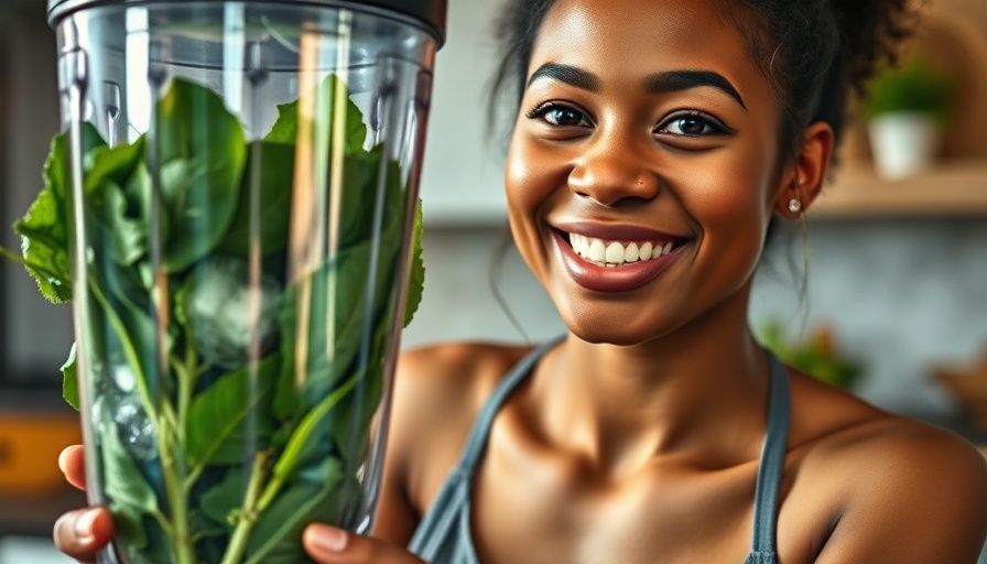 Blender with ice and greens in a kitchen related to things you should avoid putting in your blender.
