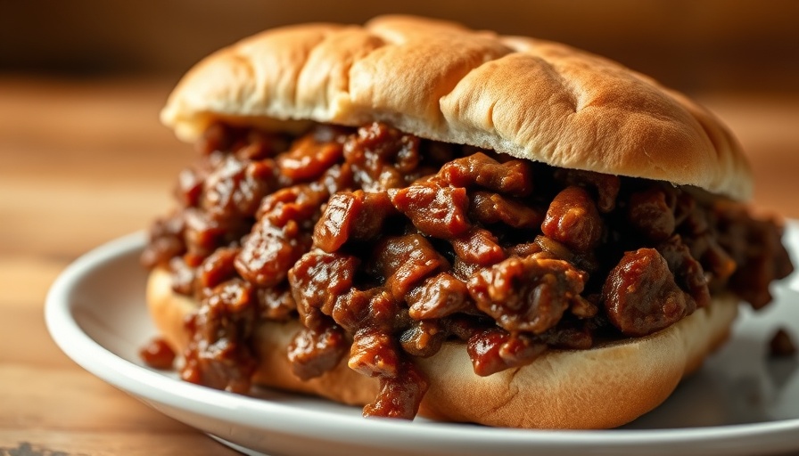 Juicy Sloppy Joe sandwich on a plate showcasing a delicious recipe.