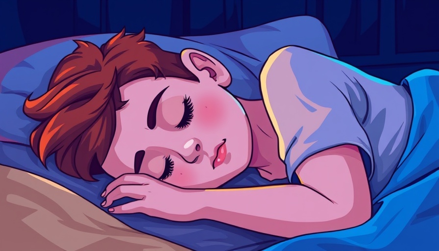 Cartoon of person sleeping peacefully in best sleeping position.