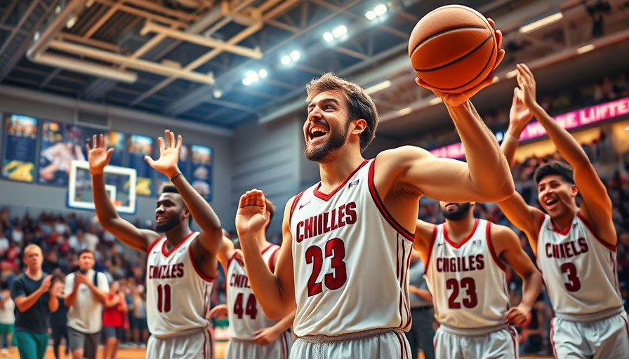 NBA Draft 2023 athlete celebrating on court with teammates.