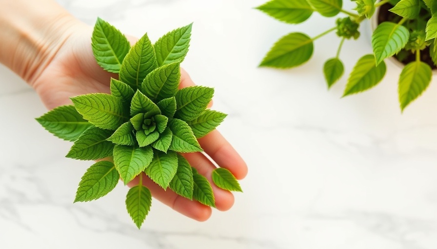Vibrant green plant held in hand symbolizing health and wellness.