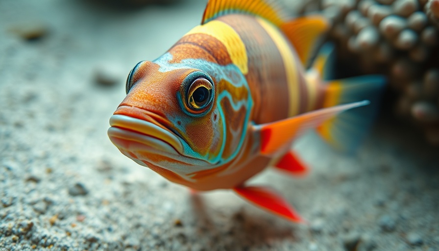 Detailed image of a fish that changes gender rapidly swimming underwater.