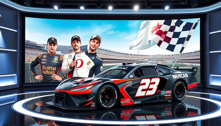 Display of top athletes from Nevada including race car imagery.