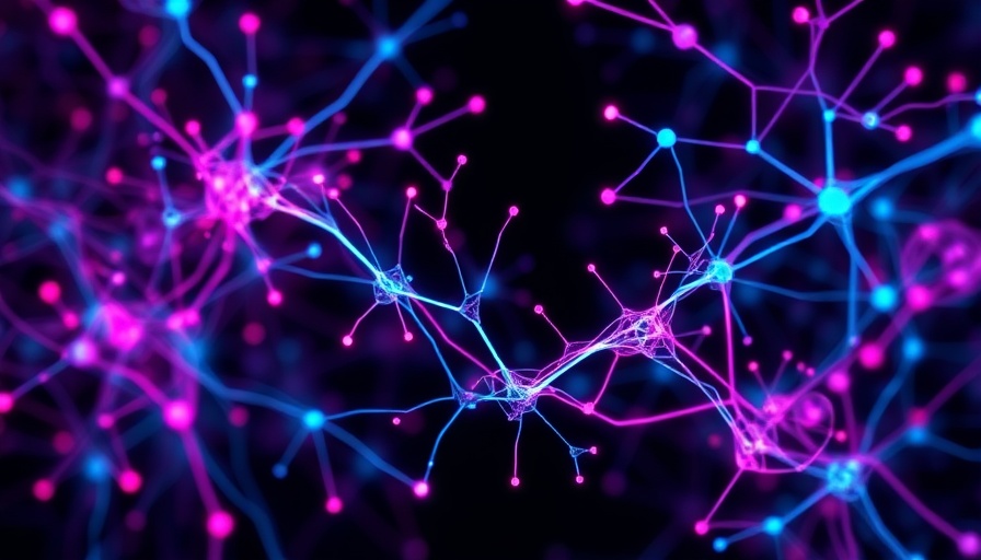 Abstract neural connections linking unrelated events, vibrant colors.