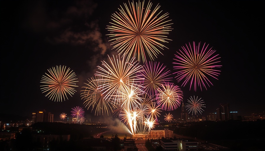 San Antonio fireworks shows collage with vibrant 4th of July displays.