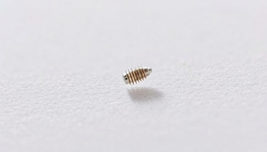 Tiny implant for spinal cord injury recovery, detailed view.