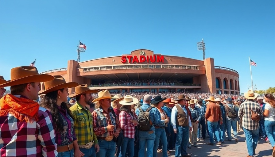 Fans in cowboy attire line up for Beyonce concert in Houston.