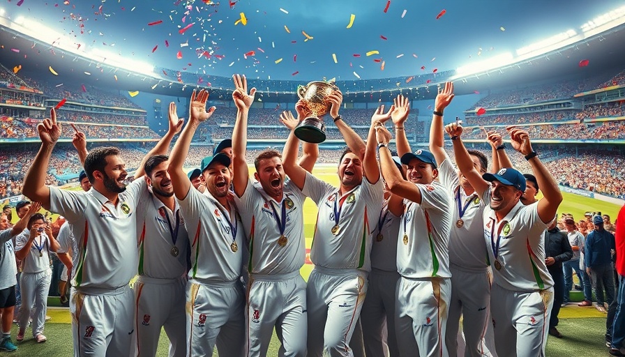 Washington Freedom cricket victory celebration with team.