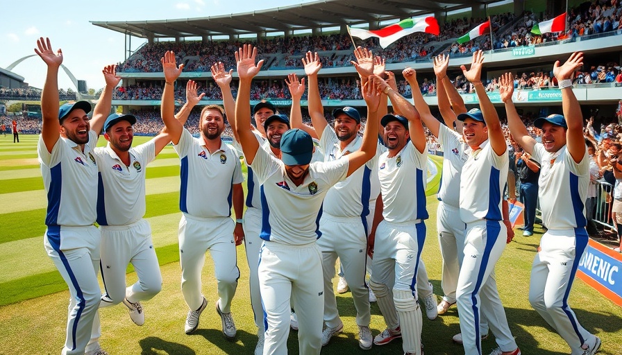 Washington Freedom cricket victory celebration in a stadium.
