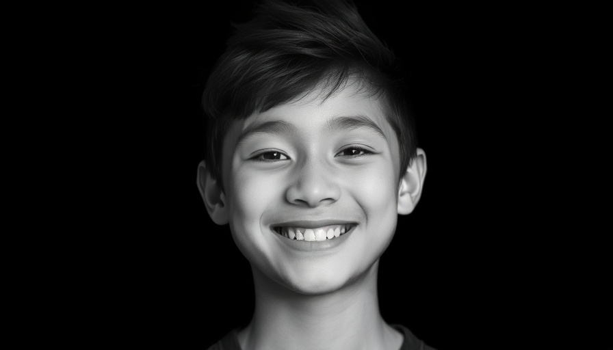 Monochrome portrait of a young person smiling, related to Blaze Bernstein murder.
