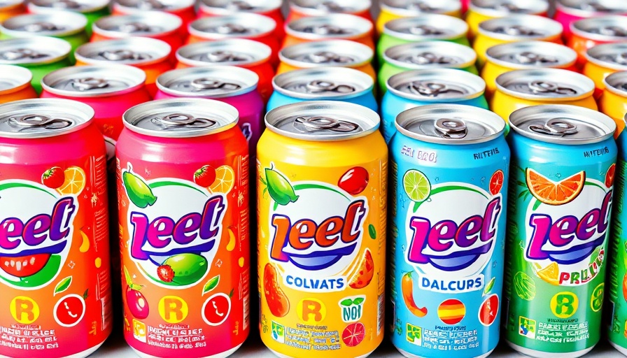 Colorful beverage cans with fruit flavors highlighting adaptogenic mushrooms benefits.