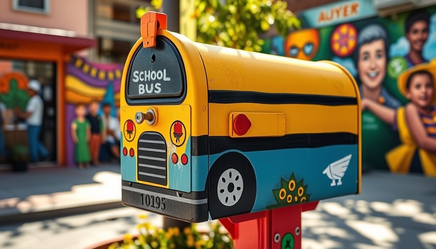 Colorful mailbox and mural by North Houston nonprofit revitalizing community