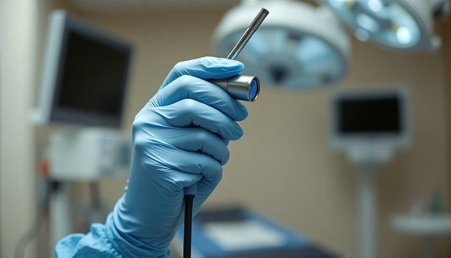 Medical technician with endoscope in hospital setting