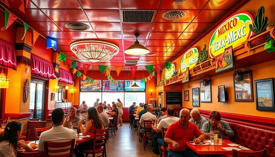 Chuy's Tex-Mex Argyle restaurant vibrant interior with patrons.