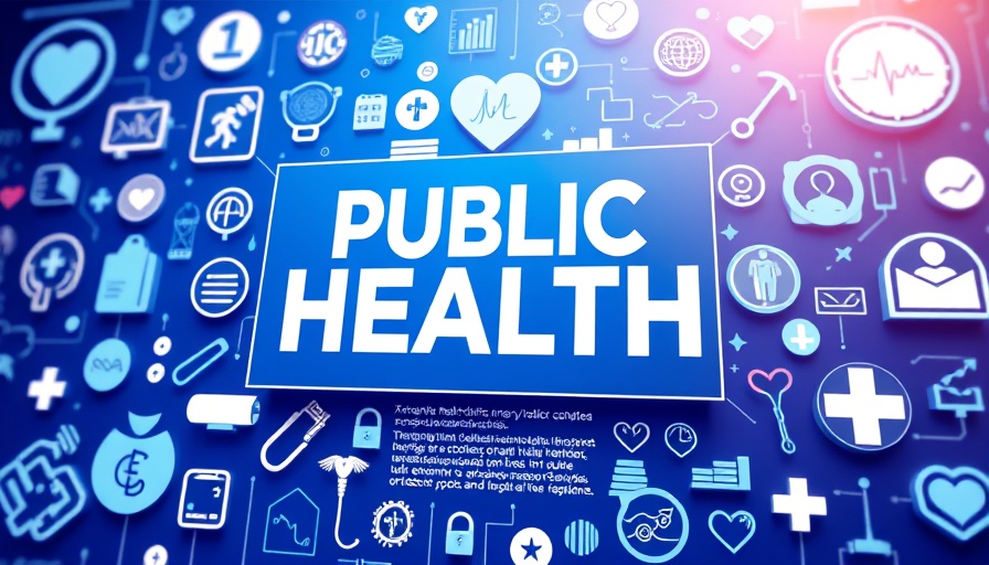 Graphic of Austin Public Health News with medical icons.