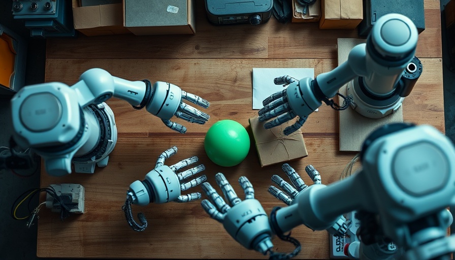 Google AI makes robots smarter without the cloud, robotic arms interact with objects.