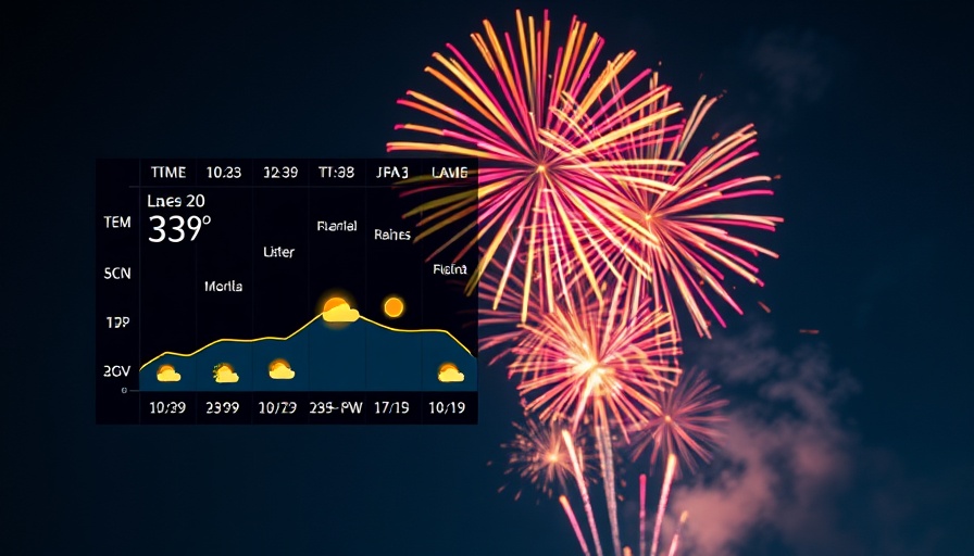 Austin weather updates: evening fireworks forecast with temperatures.