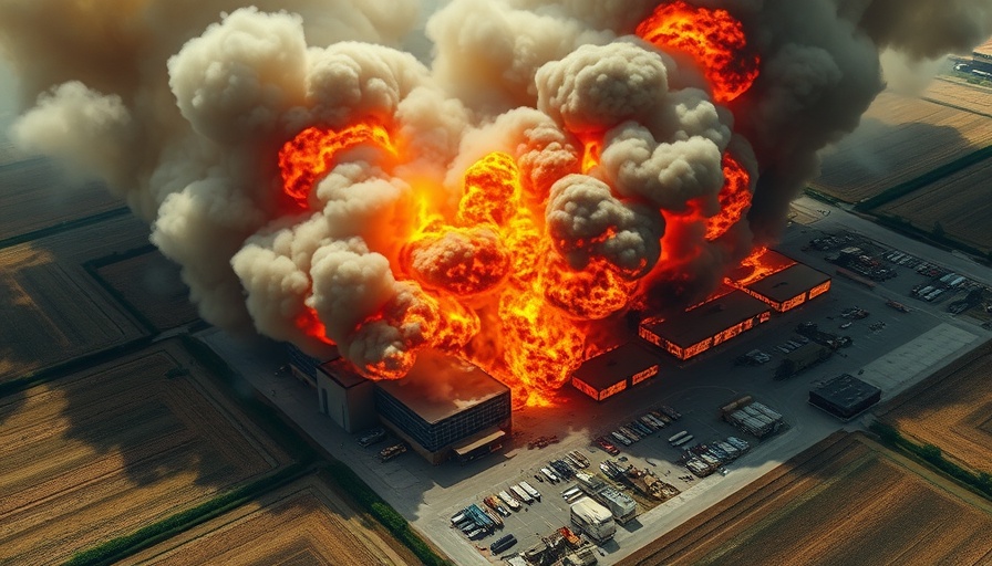 Explosion at Northern California fireworks warehouse engulfed in flames.