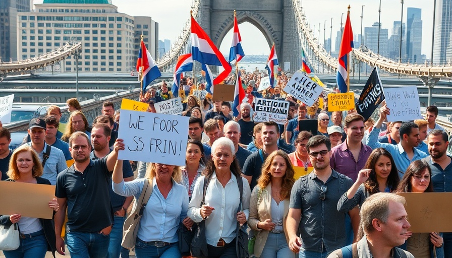 Group protesting ICE raids, ACLU ICE raids lawsuit.