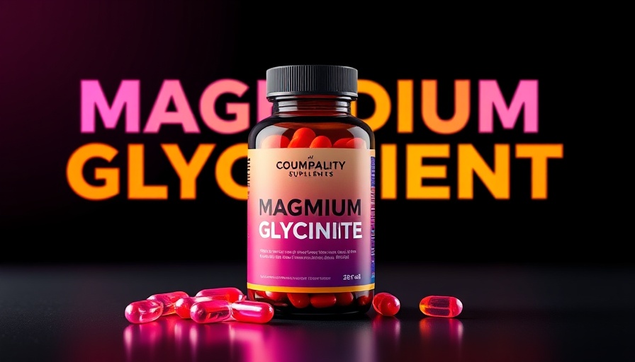 Magnesium Glycinate supplement promoting its health benefits.