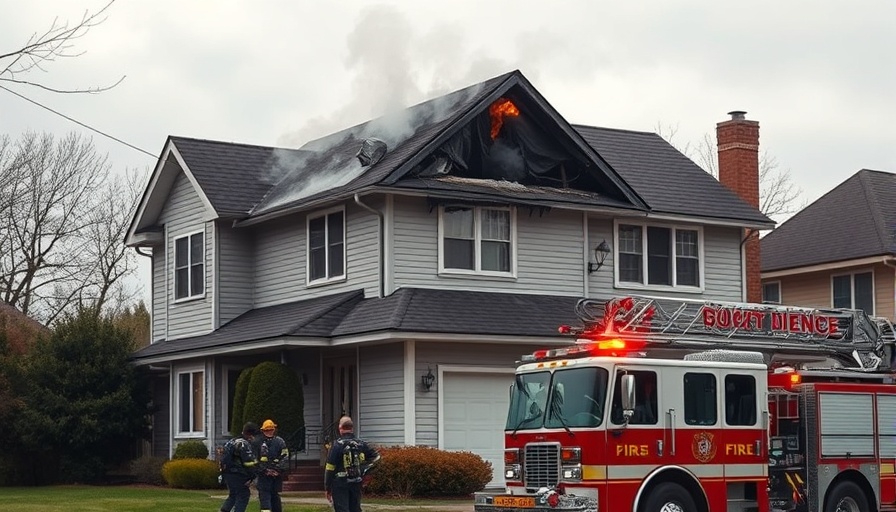 Lightning strike house fire in Montgomery County with fire truck