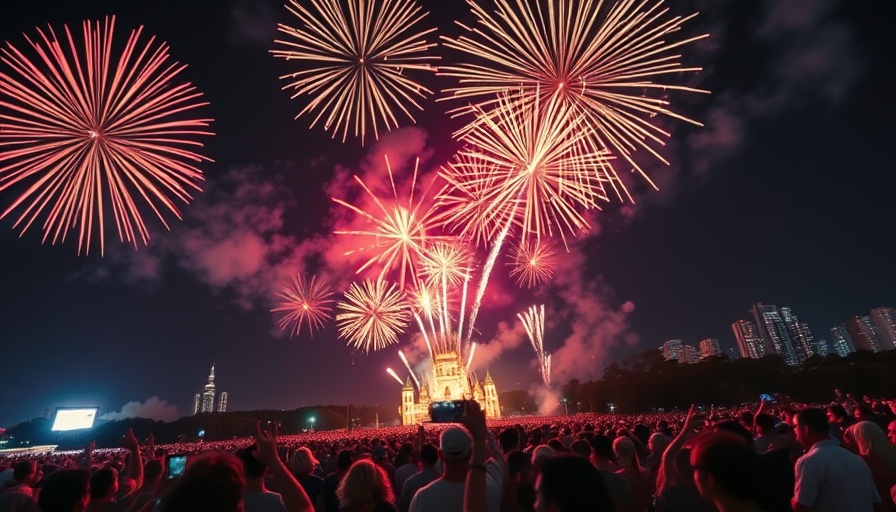 Fourth of July fireworks over Austin skyline; celebration and safety.