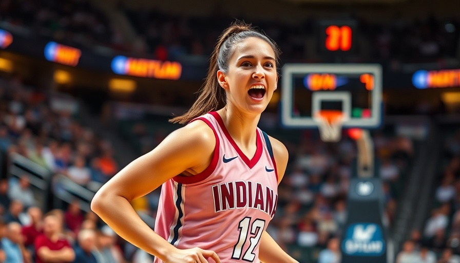 Indiana Fever WNBA win celebration with focused player on court.