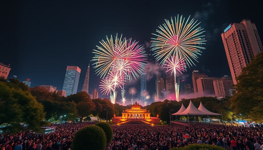 Houston fireworks shows lighting up the night sky.