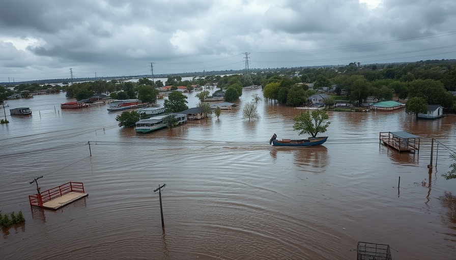 Texas flooding aftermath, rescue efforts in dramatic scene.
