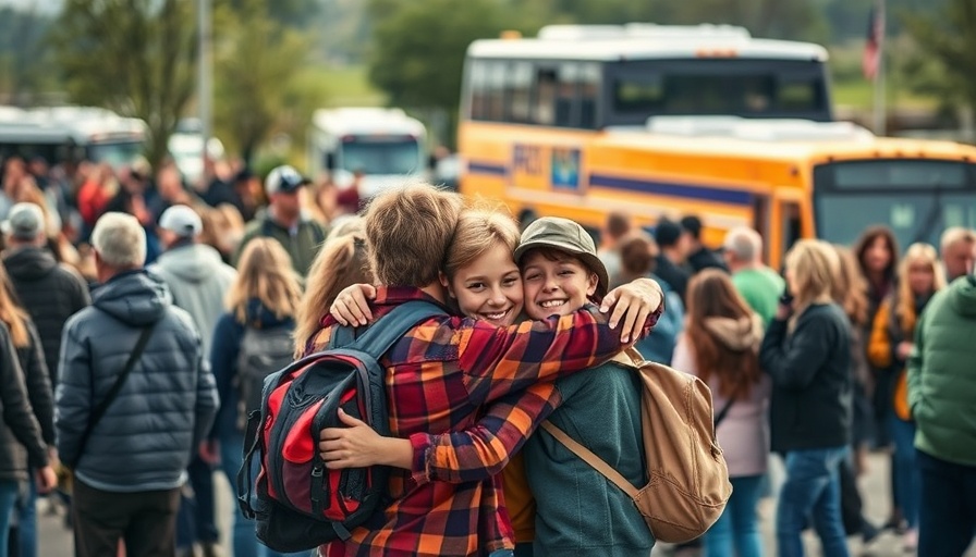 Camp Bandina youth campers return, emotional reunion scene.