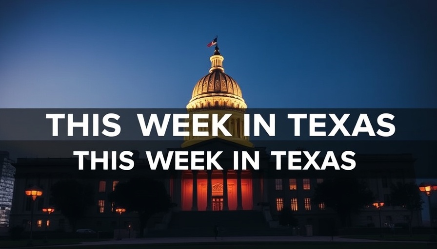 Texas Capitol building with 'This Week in Texas' graphic, Texas Senate Race.