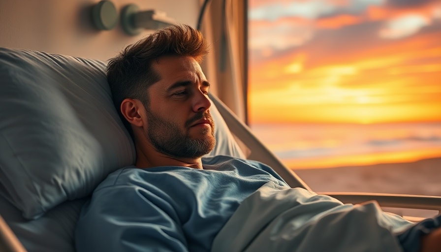 Army Ranger recovering in hospital, serene beach family portrait