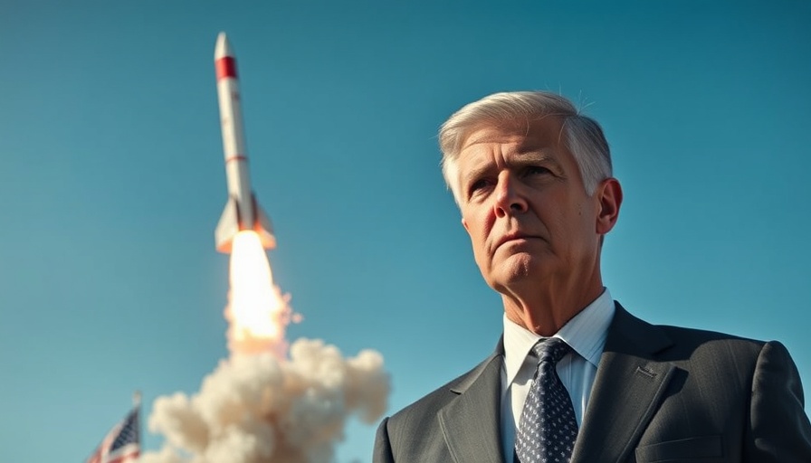 Iran Nuclear Program Decision Point: serious man juxtaposed with missile launch.