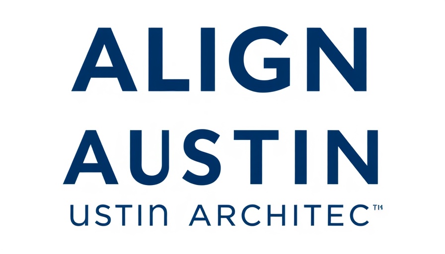 ALIGN Austin Architects modern minimalist logo, navy and black.