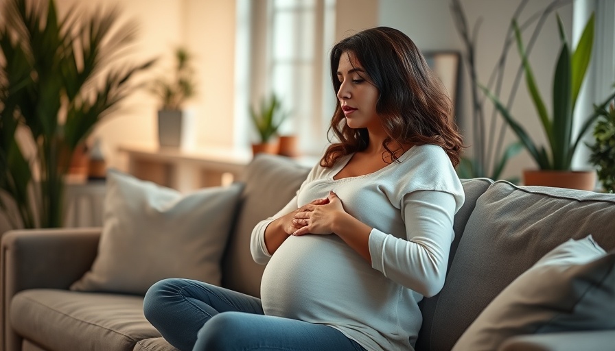 Pregnant woman using natural pain management techniques for labor in a cozy setting.