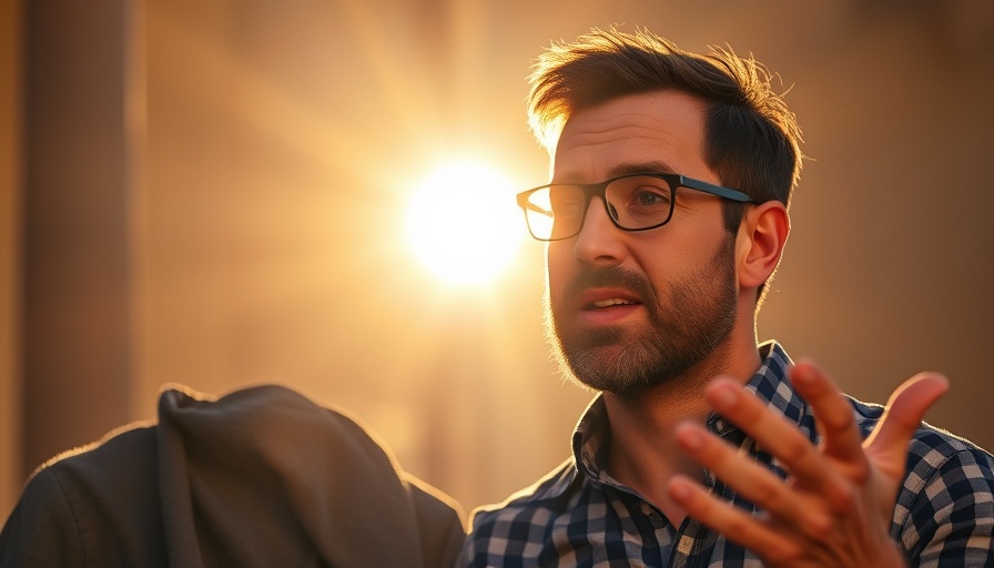 Healthy aging tips with man discussing sunlight effects.